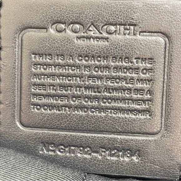 COACH F12184 Black Pebbled Leather TOWN Tote Shoulder Bag Purse Gold Hardware - Picture 8 of 16